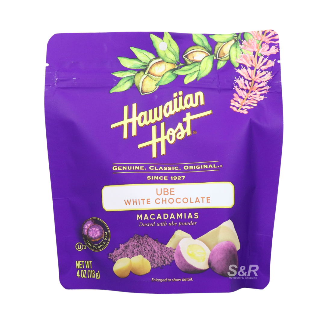 Hawaiian Host Ube White Chocolate Macadamias 113g